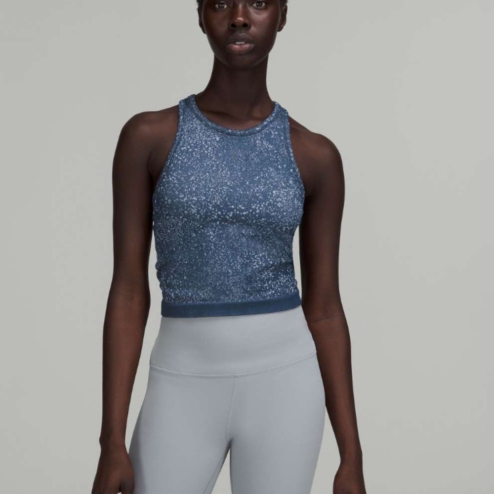 lululemon athletica Blue Speckled Tank Top